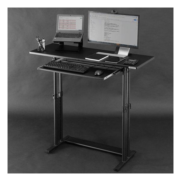 【10日は24時間限定クーポン配布】Bauhutte バウヒュッテスタンディングデスク 幅1200mm/ウッド BHD-1200H-WD(2496792)代引不可 [3]