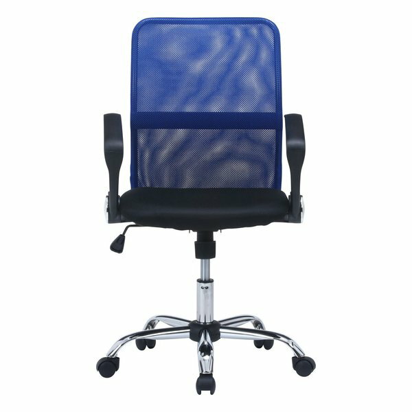 【10日は24時間限定クーポン配布】不二貿易 フジボウエキメッシュバックチェアー 肘付き ブルー HF-78BL(2542929)代引不可