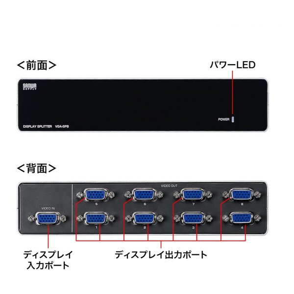 ��20����24���ָ��ꥯ���ݥ����ۡ�SANWA SUPPLY ����掠�ץ饤����ǽ�ǥ����ץ쥤ʬ�۴��8ʬ�ۡ� VGASP8(2181351)����Բ� ����̵��