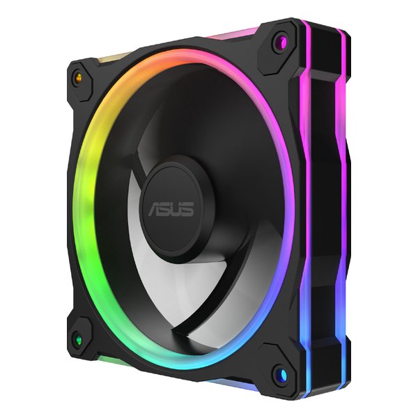 e-zoa 楽天市場 SHOPの【20日は24時間限定クーポン配布】ASUS エイスースMR120 ARGB FAN BLACK MR120ARGBFANBLACK(2659231)｜アングル3