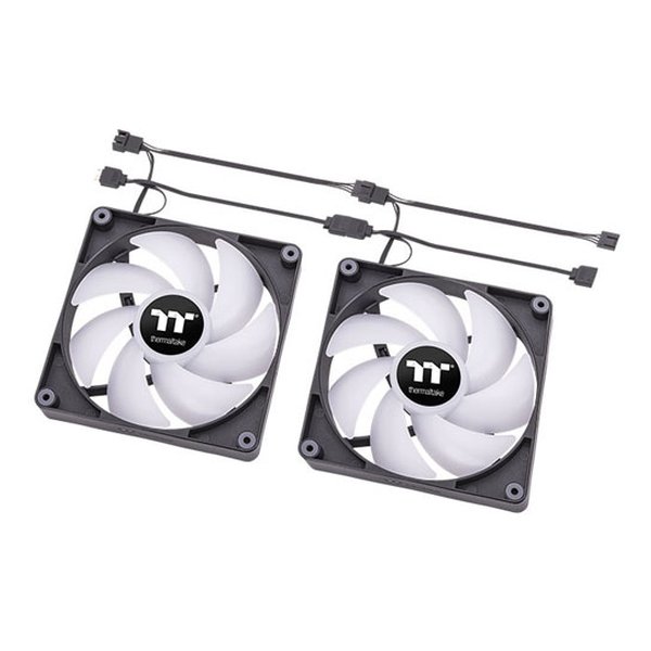 【1日はポイント2倍＆クーポン配布】thermaltake サーマルテイクCT120 ARGB Sync PC Cooling Fan Black 2ファンパック ARGB対応 120mm ケースファン CL-F149-PL12SW-A(2654343)代引不可 送料無料
