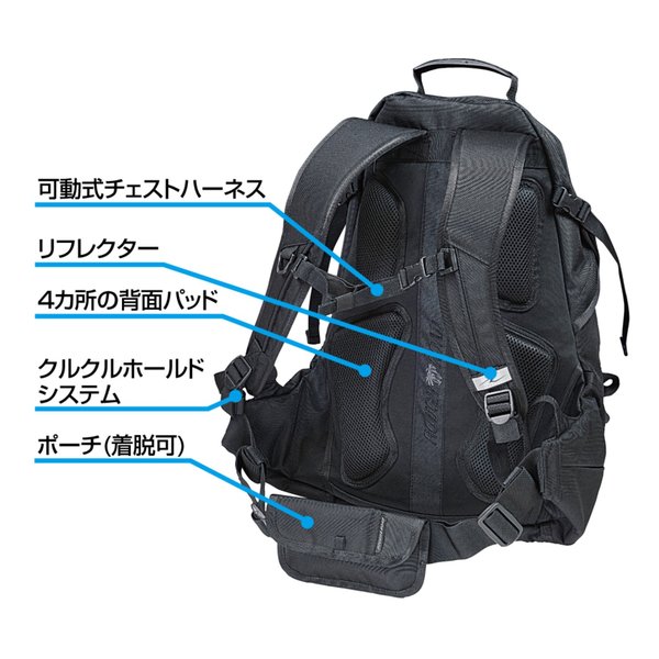 【30日は24時間限定クーポン配布】ROUGH&ROAD ラフアンドロードSCHWARZ R アタックザック SWZ RR9557SWZ(2516168)代引不可 送料無料