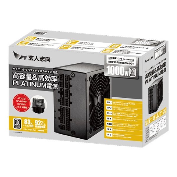 ��20����24���ָ��ꥯ���ݥ����ۡ۸��ͻָ� �������ȥ����������̡����Ψ PLATINUM�Ÿ� 1000W KRPW-PK1000W/92+(2658534)����Բ� ����̵��