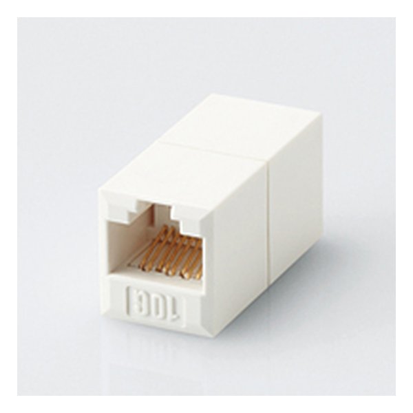 【20日は24時間限定クーポン配布！】ELECOM エレコムCAT6A対応 コンパクトRJ45延長コネクタ LD-RJ45JJ6AY2(2258184)送料無料