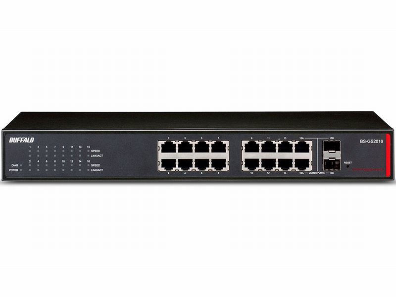 BUFFALO バッファローレイヤー2 Giga スマートスイッチ 16ポート BS-GS2016(2369262)送料無料