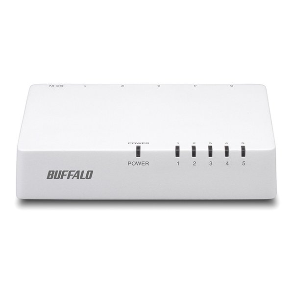 【15日は24時間限定クーポン配布！】BUFFALO バッファロー10/100Mbps対応 スイッチングHub LSW4-TX-5EP/WHD ホワイト(2404302)代引不可 送料無料