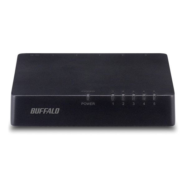 【18日は24時間限定クーポン配布！】BUFFALO バッファロー10/100Mbps対応 スイッチングHub LSW4-TX-5EP/BKD ブラック(2404301)代引不可 送料無料