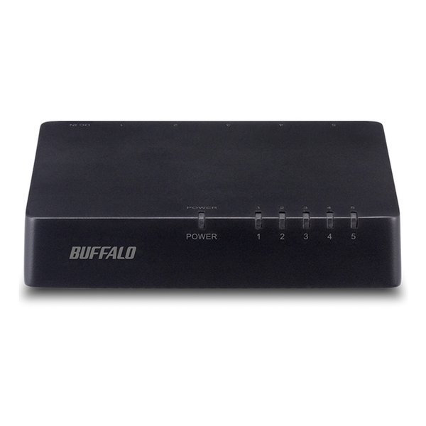 【RSL出荷】BUFFALO バッファロー10/100Mbps対応 スイッチングHub LSW4-TX-5EPL/BKD ブラック(2404303)送料無料