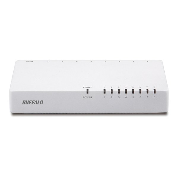 【15日は24時間限定クーポン配布！】BUFFALO バッファロー10/100Mbps対応 スイッチングHub LSW4-TX-8EP/WHD(2404306)送料無料