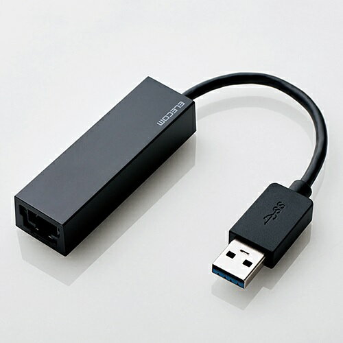  5 15 I2l1lő100%|CgobNvGg[ N[|zz ELECOM GRGigabitLANA_v^[ USB3.0 ubN EDC-GUA3-B(2438162) 