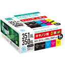 【15日は24時間限定クーポン配布&要エントリーでポイント抽選!】ecorica エコリカBCI351XL350XL5MPリサイクルインクカートリッジ ECIC...