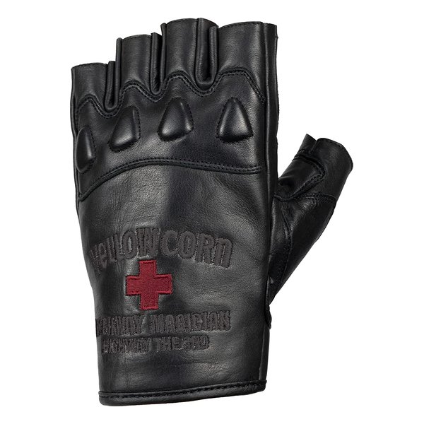 【5日は24時間限定クーポン配布】YeLLOW CORN イエローコーンYG-249S ハーフフィンガーグローブ ブラック Lサイズ YG249SABKL(2560648)送料無料