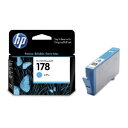 【18日は24時間限定クーポン配布!】HP ヒューレットパッカードHP純正インクカートリッジ HP178 シアン CB318HJ(2226511)代引不可