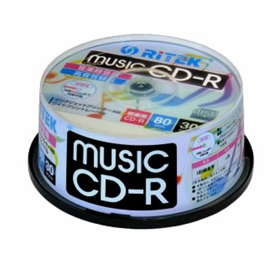 RITEK ライテックCD-R音楽用WPBL30枚 CDRM