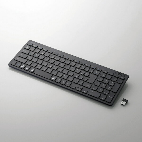 【18日は24時間限定クーポン配布！】ELECOM エレコムワイヤレスコンパクトキーボード TK-FDP099TBK(2459071)送料無料