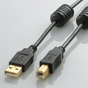 【スーパーSALE要エントリーで最大300%ポイントバック】ELECOM エレコムUSB2.0ケーブル A-Bタイプ 1.5m ブラック U2CBF15BK(2...