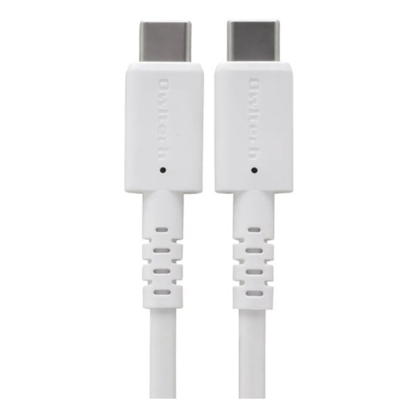 【楽天モバイルユーザー6/1限定！ポイント10倍】※要エントリーOwltech オウルテックやわらかく断線に強い PD対応 USB Type-Cケーブル 1.2m ホワイト OWL-CBKCCS12WH(2511112)送料無料のサムネイル