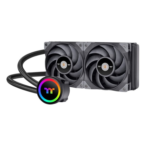 Thermaltake サーマルテイクTOUGHLIQUID 240 ARGB Sync 簡易水冷CPUクーラー TOUGHFAN採用 240mm CL-W319-PL12BL-A(2513850)代引不可 送料無料