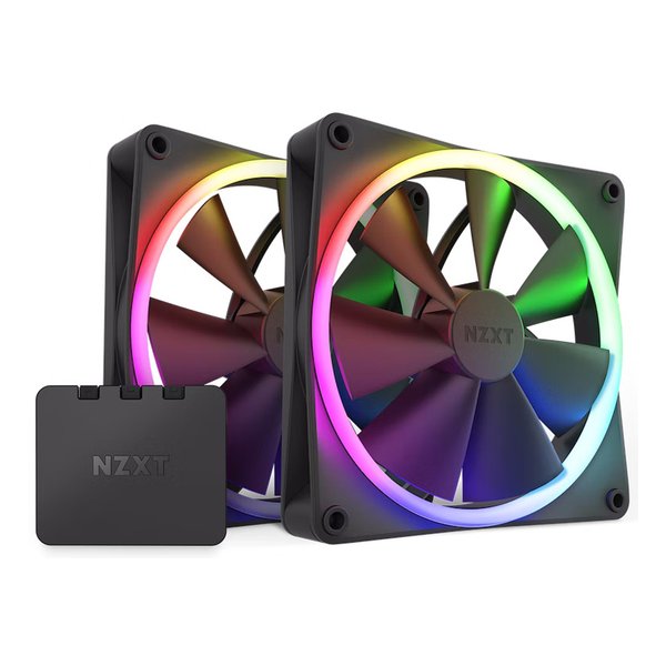 【5/10限定★抽選で2人に1人最大100 ポイントバック要エントリー】クーポン配布NZXT エヌズィーエックスティーF Series RGB Fans 140mm x 2パック ブラック RF-R14DF-B1(2563101)代引不可 送料無料