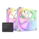 NZXT エヌズィーエックスティーF Series RGB Fans 140mm x 2パック ホワイト RF-R14DF-W1(2563102)代引不可 送料無料