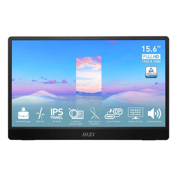 【6/25限定！抽選で100%ポイントバック】※要エントリーMSI エムエスアイ15.6インチモニター モバイルモニター/フルHD/IPSパネル PROMP161(2563263)送料無料のサムネイル