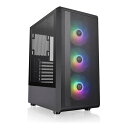 【マラソン期間中お得なクーポン配布！】Thermaltake サーマルテイクS200 TG ATX ミドルタワー PCケース 120mm ARGBファン 3基搭載 ブラック CA-1X200M1WN-00(2570046)送料無料