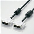 【20日は24時間限定クーポン配布】ELECOM エレコムDVIシングルリンクケーブル 1.0m/DVI-D24pinオス-DVI-D24pinオス ブラック ...