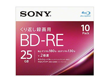 SONY ソニーBD-RE 2倍速 10枚 プリンタブル/Pケース 10BNE1VJPS2(2432940)