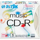 【5/1限定★抽選で2人に1人最大100 ポイントバック要エントリー】クーポンも配布RITEK ライテックCD-R 音楽用 700MB 32倍速 5枚 CDRMU80.5PC(2424923)