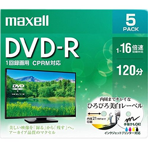 maxell マクセルDVD-R 4.7GB 16倍速 5枚 DRD