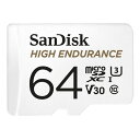 【20日は24時間限定クーポン配布】【RSL出荷】Sandisk サンディスクSDカード microSDXC 64GB High Endurance 高耐久 SDSQQNR-064G-GN6IA(2536261)送料無料