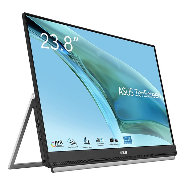 ASUS エイスース23.8型ワイド モバイルモニター ブラック ZenScreen MB249C(2574552)送料無料