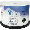 【5日は24時間限定クーポン配布&ポイントアップ】LAZOS ラソスBD-R 25GB 6倍速 50枚 L-B50P(2498824)送料無料