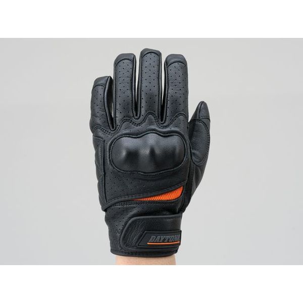 【20日は24時間限定クーポン配布】DAYTONA デイトナゴートスキン パンチングメッシュグローブ プロテクションタイプ ブラック Lサイズ D76964(2362535)代引不可 送料無料