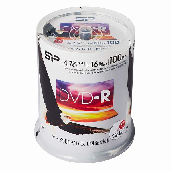 Silocon Power シリコンパワーデータ用 DVD-R 4.7GB 16倍速 100枚 SPDR47PWC100S(2485381)送料無料