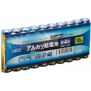 【スーパーSALE要エントリーで最大300%ポイントバック】LAZOS ラソス乾電池 単4×60本入りケース(10本パック×6) BLAT4X10(250519...