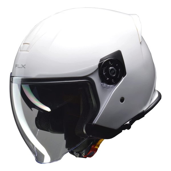 LEAD工業 リードコウギョウインナーシールド付き ジェットヘルメット FLX ホワイト Lサイズ FLXWHL(2511544)送料無料
