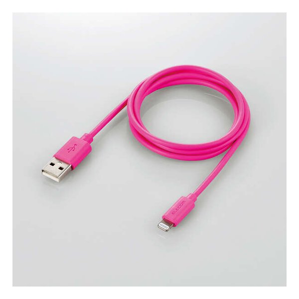 【25日は24時間限定クーポン配布】ELECOM エレコムライトニングケーブル 1m ピンク MFi認証 超急速 iPhone iPad iPod AirPod...