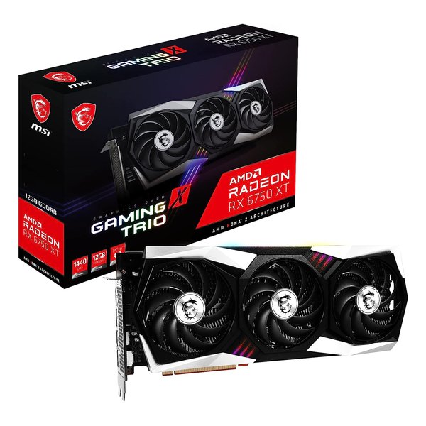 MSI GGXACOtBbN{[h Radeon RX6750XT 12GB Radeon RX 6750 XT GAMING X TRIO 12G(2541866)s 