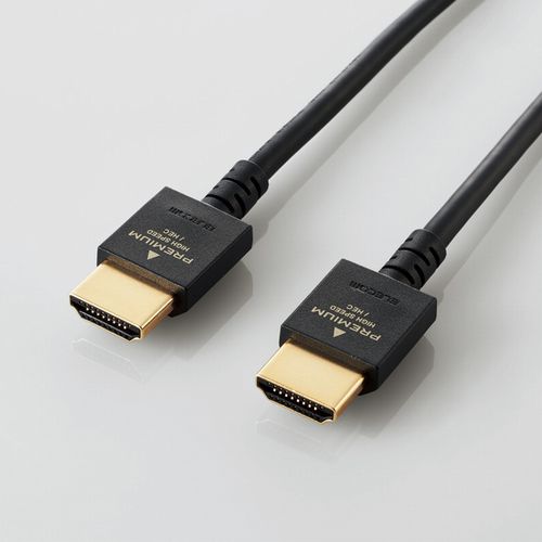 ●配線しやすくクセが残りにくい、やわらかケーブルを採用。 4K2K(60P)およびHDRに対応し、18Gbpsの高速伝送で高画質映像と音声を充実に伝送できるPremium HDMI cable規格認証済みイーサネット対応Premium HDMIケーブルのやわらかタイプ。▼対応機種・HDMI（タイプA・19ピン)側：HDMI入力端子を持つ液晶テレビ、プラズマテレビ、プロジェクター等・HDMI（タイプA・19ピン）側：HDMI出力端子を持つAV機器、ゲーム機等■規格：Premium HDMI Cable認証取得済■コネクタ形状：HDMI（タイプA・19ピン） - HDMI（タイプA・19ピン）■ケーブルタイプ：やわらか■伝送速度：18Gbps■対応解像度：4K×2K対応■シールド方法：3重シールド■プラグメッキ仕様：金メッキ■ケーブル長：1.0m■ケーブル太さ：4.5mm