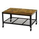 【15日は24時間限定クーポン配布】萩原 ハギハラテーブル 75×50cm ナチュラル レトロ ウッドテーブル ブラウン 男前インテリア KT-3763(251...