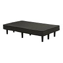【スーパーSALE要エントリーで最大300%ポイントバック】萩原 ハギハラボンネルコイルマットレスベッド ブラック セミシングルショート 簡単組立 KMB-31...