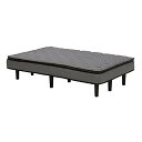 【スーパーSALE要エントリーで最大300%ポイントバック】萩原 ハギハラポケットコイルマットレスベッド グレー セミダブル 簡単組立 KMB-3108SD-G...