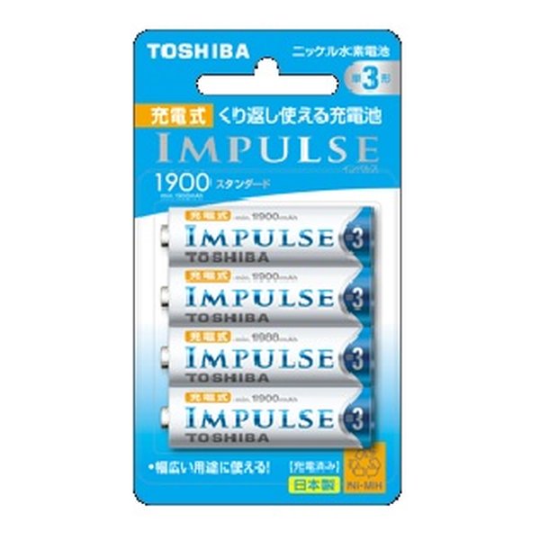 TOSHIBA 東芝東芝 ニッケル水素充電池 TNH-3ME4P 単3形4本入りパック TNH-3ME4P(2522477)送料無料