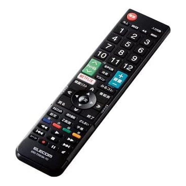 ELECOM エレコムかんたんTVリモコン第2弾 東芝 レグザ用 ブラック ERC-TV02BK-TO(2541016)送料無料