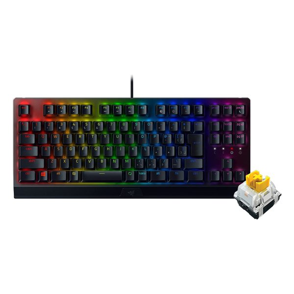 Razer レーザーBlackWidow V3 Tenkeyless JP - Yellow Switch ゲーミングキーボード テンキーレス RZ03-03491900-R3J1(2510126)代引不可 送料無料