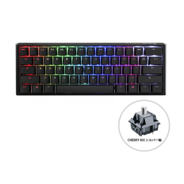 Ducky ダッキーOne 3 Classic Black/White Mini RGB Cherry Silver ONE3CSBWMINISV(2548082)送料無料