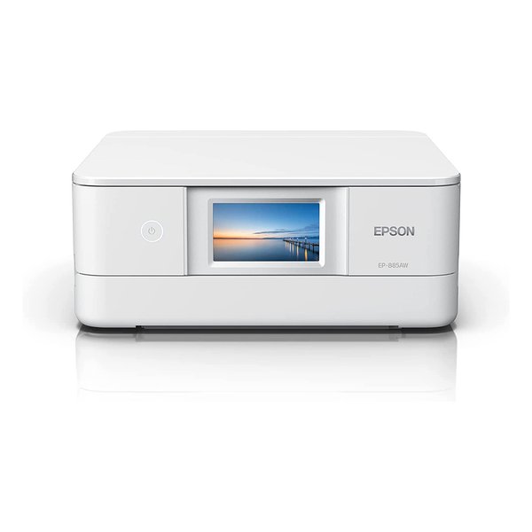 EPSON エプソンプリンター EP-885AW A4カラーインクジェット複合機 カラリオ ホワイト EP-885AW(2554949)代引不可 送料無料のサムネイル