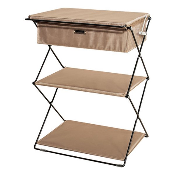 【25日おトクなクーポン配布】東谷 アズマヤフォールディングラック ベージュ 幅47×奥行き39×高さ62.5cm MIP-73BE(2565044)代引不可