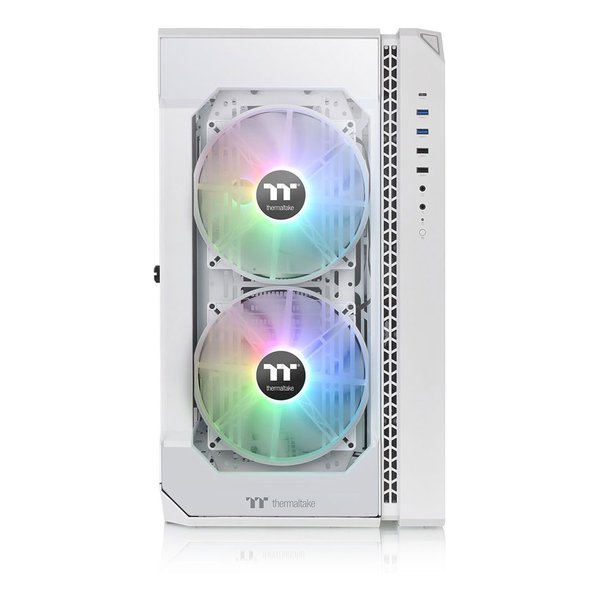 【18日は24時間限定クーポン配布！】Thermaltake サーマルテイクフルタワーPCケース 強化ガラス VIEW 51 TG ARGB Snow Edition ホワイト CA-1Q6-00M6WN-00(2499057)代引不可 送料無料